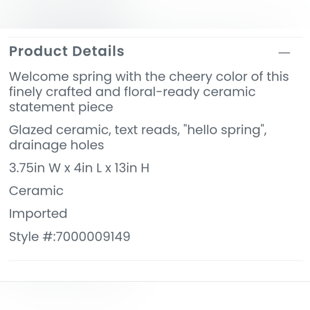 Rae Dunn Hello Spring Rectangular Planter - Picture 2 of 2